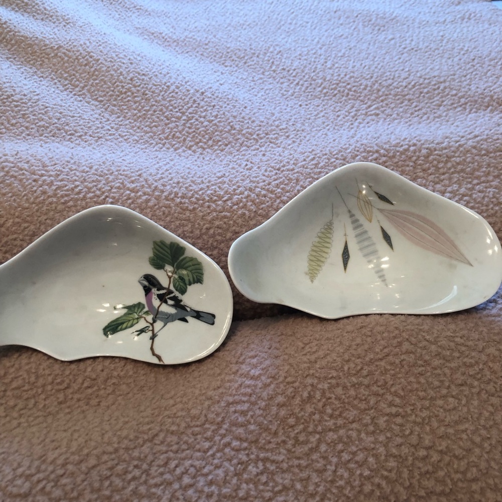 Vintage Verbano Lot Of 2 Made In Italy Porcelain Trinket Dishes